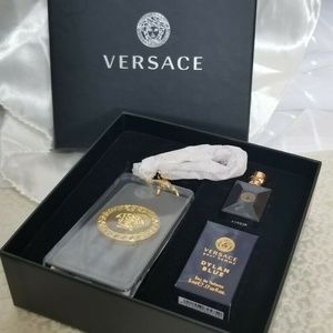Versace Dylan Blue Men's Gift Set Luggage Tag NWT
